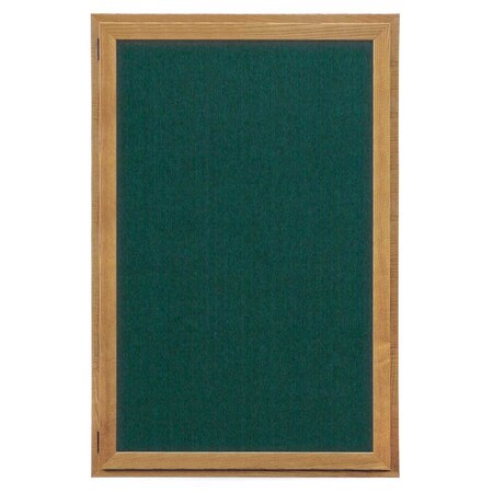 United Visual Products Indoor Enclosed Combo Board, 72"x36", Satin Frame/Wht Porc & Dark Spruce UVCB7236-WHTPORC-DRKSPR